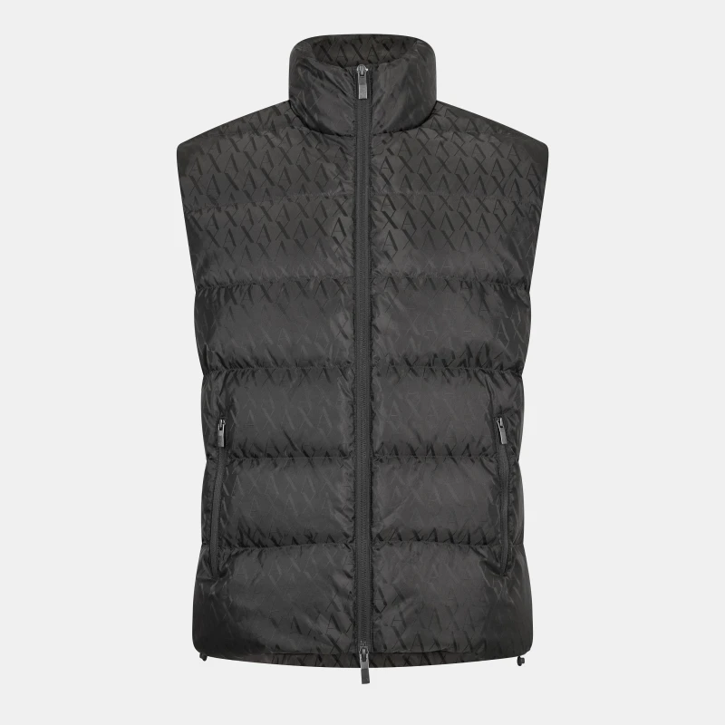 Image of Armani Exchange Mens Down Quilted Sleeveless Gilet Chimera male S
