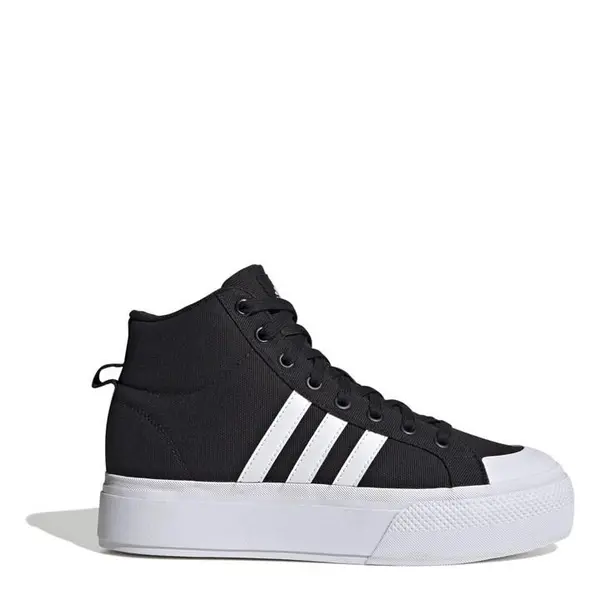Image of adidas Bravada 2.0 Platform Mid Shoes Womens Casual Trainers 4 (36.7) Black 11083803240