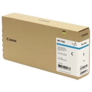 Image of Canon PFI710C Cyan Ink Cartridge