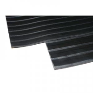 Image of Slingsby Broad Ribbed Matting 3mm 900mm X1 Linear Metre Black 379271