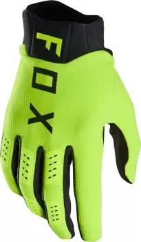 Image of FOX Flexair Motocross Gloves, yellow Size M yellow, Size M