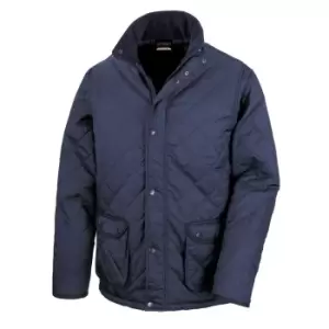Image of Result Mens Urban Cheltenham Water Repellent Jacket (S) (Navy Blue)
