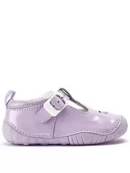 Image of Start-rite Baby Bubble Purple Soft Patent Leather T-Bar Buckle Baby Shoes, Lilac, Size 3.5 Younger
