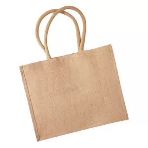 Image of Westford Mill Classic Jute Shopper Bag (21 Litres) (Pack of 2) (One Size) (Natural)