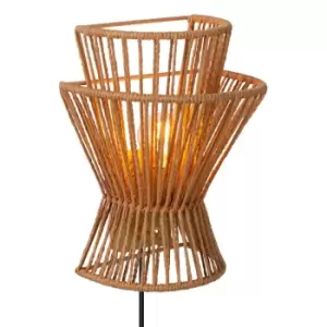 Image of Tasman Scandinavian Wall Light - 1xE27 - Light Wood