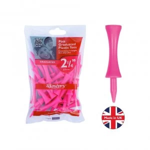 Image of Masters Plastic Graduated Golf Tees 2 1/4'' bag 25 Pink