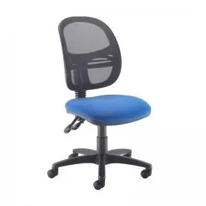 Image of Jota Mesh medium back operators chair with no arms - blue