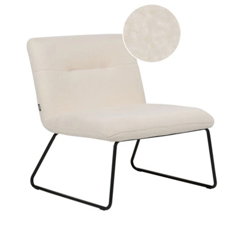 Image of Beliani Boucle Armchair White Cotulla
