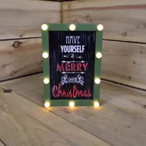 Image of LED Light Up Chalk Board Christmas Message - Vertical Green/Horizontal Red
