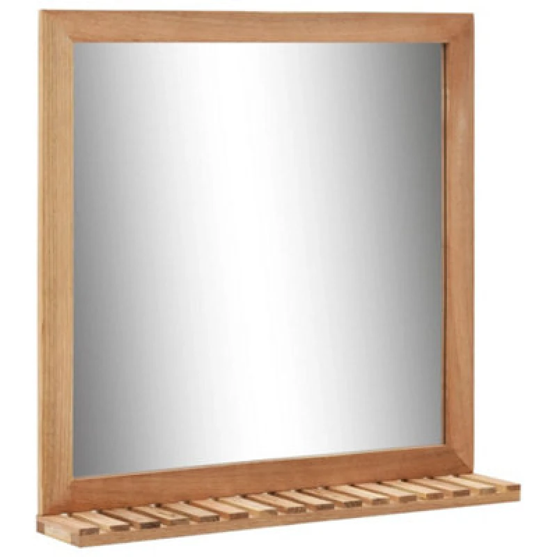 Image of VIDAXL Bathroom Mirror 60x12x62cm Solid Walnut Wood Vidaxl 8719883590691