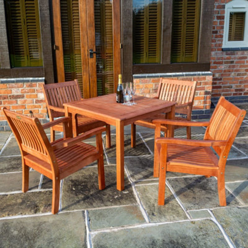 Image of Rowlinson Willington Square Table 4 Seat Set WILSQSET