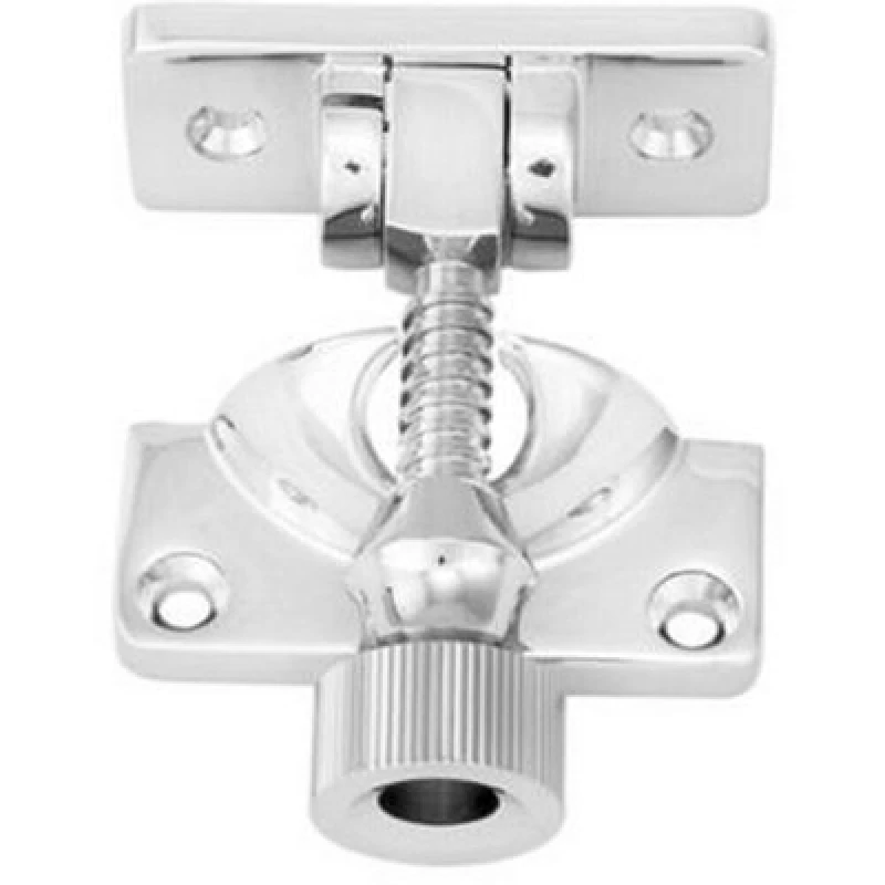 Image of Loops Brighton Pattern Sprung Sash Fastener 60 x 25mm Fixing Plate Satin Chrome Multi unisex