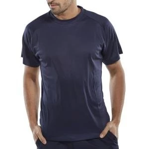 Image of B Cool T Shirt Lightweight M Navy Blue Ref BCTSNM Up to 3 Day Leadtime
