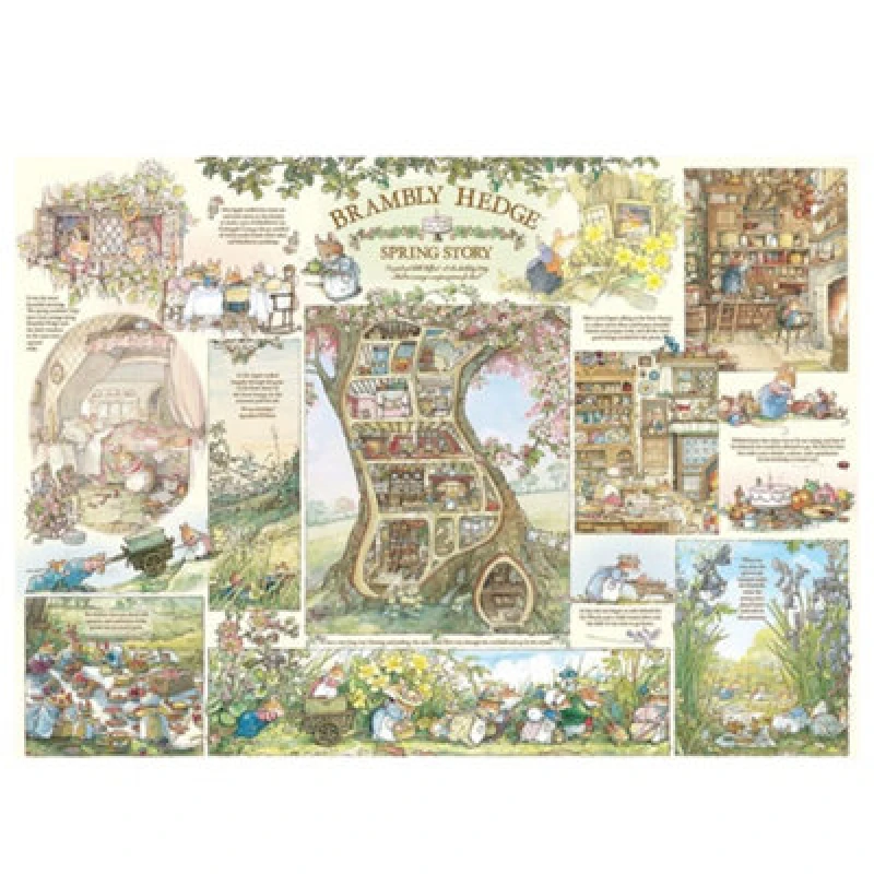 Image of Cheatwell Games Brambly Hedge Spring Story Jigsaw Puzzle 1000 Pieces Multi