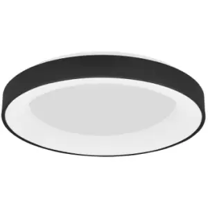 Image of Merano - Baltimore 60cm Integrated LED Semi Flush Light Sandy Black Aluminium LED 50W 3250Lm 3000K - 4000K