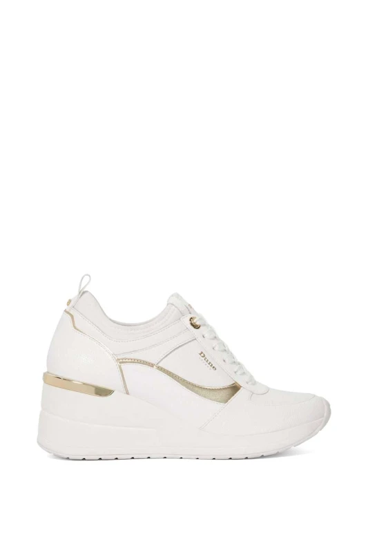 Image of Dune London Womens 'Elarah' Trainers in White Size: 3 White Female 3