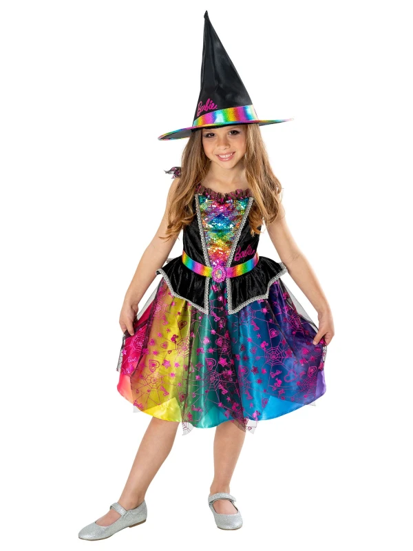 Image of Rubie's Barbie Beautiful Witch Kids Costume Size: 3-4 Years Multicolor Unisex 3-4 Years