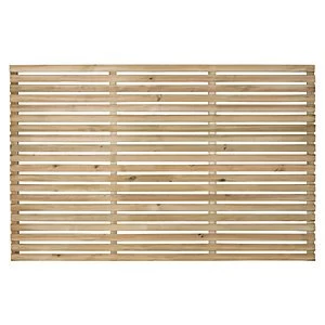 Image of Forest Garden Single Slatted Fence Panel 6 x 4ft 3 Pack