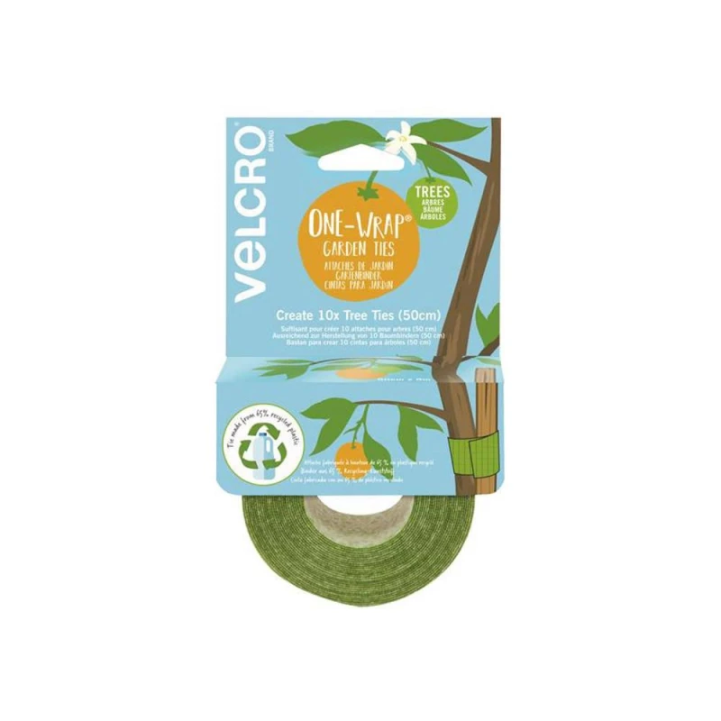 Image of Velcro One-Wrap Tree Ties Plant Support, 5.4m x 5cm Roll