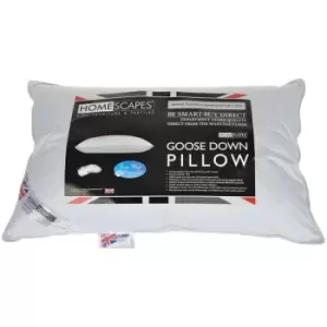 Image of Goose Down Pillow - White - Homescapes