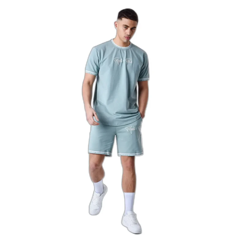 Image of Project X Paris Embroidered logo shorts Project X Paris Bleu Male S