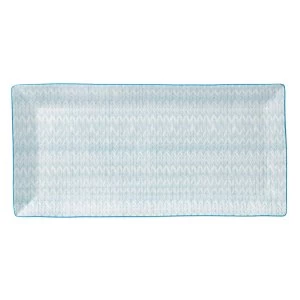 Image of Royal Doulton Pastels Herringbone Rectangular Tray 39cm