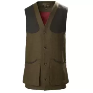 Image of Musto Mens Stretch Technical Tweed Waistcoat Green S
