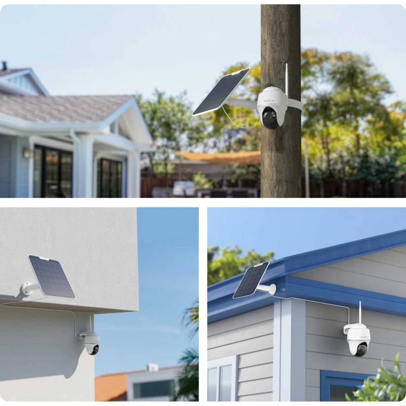 Image of Reolink BWPT4K05SP64 BWPT4K05SP64 Argus 4G LTE PT AI Battery Cam Kit +64gb SDcard with Solar Panel Reolink BWPT4K05SP64