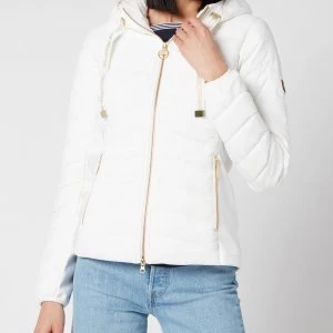 Image of Barbour International Womens Grid Quilt Jacket - Optic White - UK 8