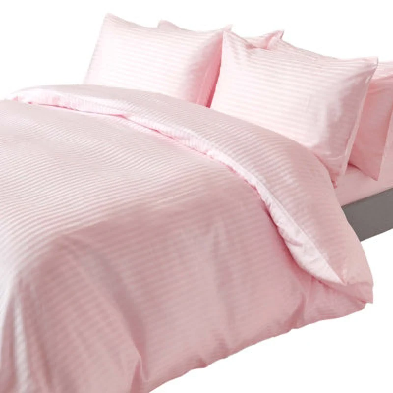 Image of Homescapes Pink Egyptian Cotton Single Duvet Cover With One Pillowcase, 330 Tc