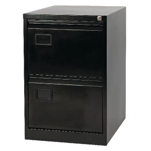 Image of Jemini 2 Drawer Black Filing Cabinet