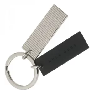 Image of Hugo Boss Pens Stainless Steel Grid Keyring
