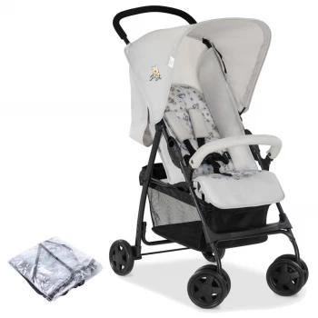 Image of Hauck Sport Pushchair Stroller With Raincover - Grey Pooh Exploring