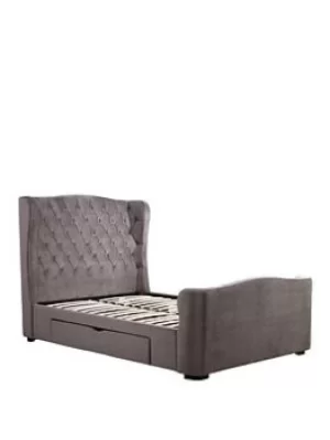 Image of Julian Bowen Downton Velvet 2 Drawer Storage King Size Bed