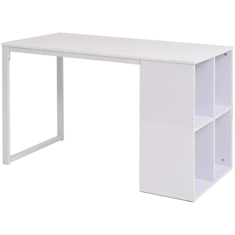 Image of vidaXL Writing Desk White Home Office Computer Study Work Table Furniture
