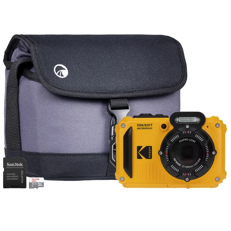 Image of Kodak PIXPRO WPZ2 16MP 4x Zoom Tough Compact Camera - Yellow - Camera