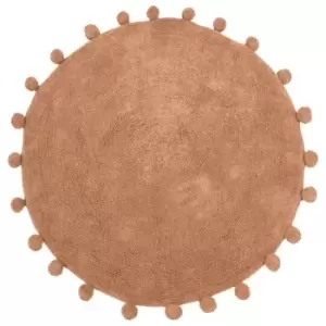 Image of Furn Circle Pom Pom Bath Mat (One Size) (Pecan)