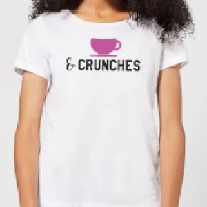 Image of Coffee and Crunches Womens T-Shirt - White - 3XL