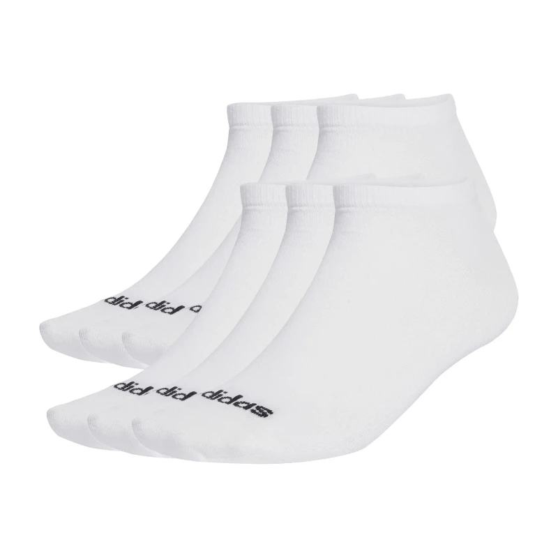 Image of Adidas Football Socks adidas Linear Crew (x6) Blanc Unisex 43/46