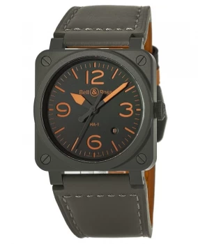 Image of Bell & Ross BR 03-92 MA-1 Limited Edition Khaki Dial Leather Strap Mens Watch BR0392-KAO-CE/SCA BR0392-KAO-CE/SCA