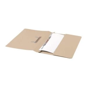 Image of 5 Star Foolscap Transfer Spring File With Pocket 285gsm Buff Pack of 25