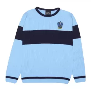 Image of Harry Potter Mens Ravenclaw Quidditch Knitted Jumper (S) (Blue/Navy)
