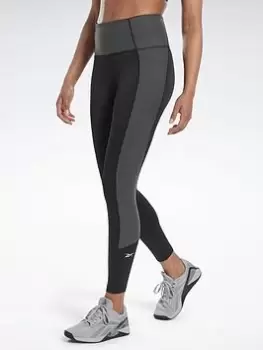 Image of Reebok Rib High-rise Leggings, Dark Grey Size M Women