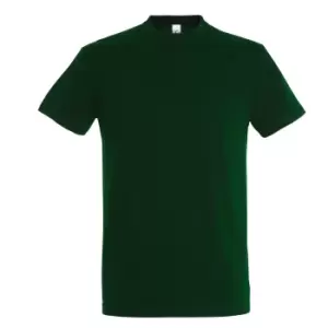 Image of SOLS Mens Imperial Heavyweight Short Sleeve T-Shirt (M) (Bottle Green)