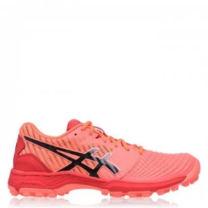Image of Asics Field Ultimate FF Ladies Hockey Shoes - Sunr Red/Black