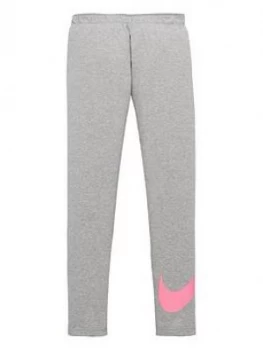 Image of Nike Girls Nsw Favorites Swoosh Tight - Grey Pink