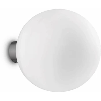 Image of Ideal Lux Mapa Bianco - 1 Light Small Globe Ceiling Flush Light White, E27