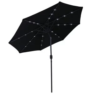 Image of Charles Bentley 3.5m Round Garden Parasol with Solar LED Lights