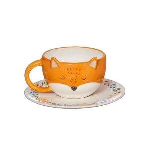 Image of Sass & Belle Finley Fox Tea Cup and Saucer Set
