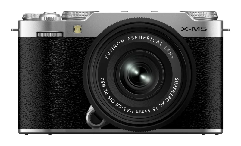 Image of Fujifilm X-M5 Mirrorless Camera with FUJINON XC 15-45mm f/3.5-5.6 OIS PZ Lens - Silver/Grey 4547410547726
